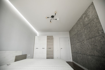 bedroom interior in luxury apartment