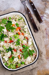 Salad of crushed cereals