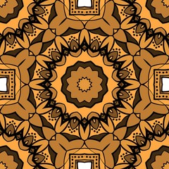 Decorative wallpaper for interior design. Modern geometric ornament. Seamless vector illustration