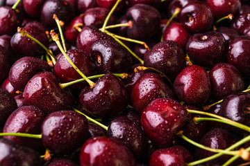 Cherries closeup background