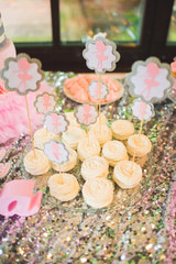 Tasty marshmellow on candybar