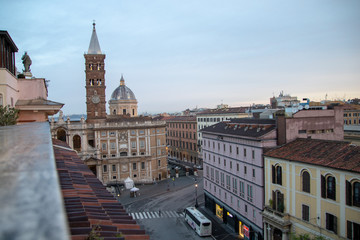 Fototapeta premium aerial view of landscape in rome italy
