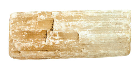 raw Selenite (Gypsum) crystal isolated