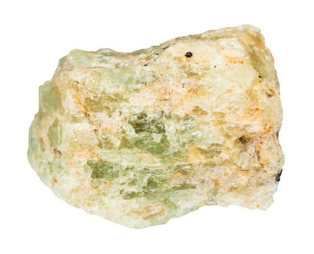 Raw Chrysoberyl (green Beryl) Crystal Isolated