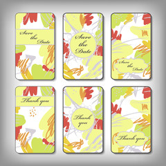 Vintage vector card templates. 