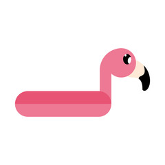 cartoon summer flamingo float