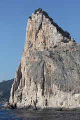 Massive rock in the beautiful bay in the Gulf of Orosei, Sardinia - Italy.