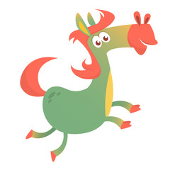 Cartoon Horse Running. Vector illustration