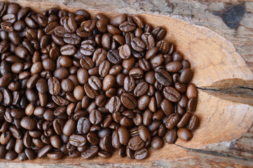 Close up of coffee beans for background