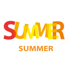 Vector summer. Broken text