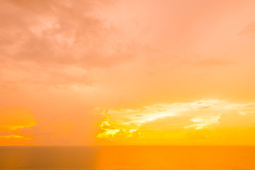 Beautiful tropical sea and ocean at sunrise