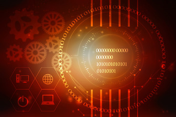 
2d illustration technology background