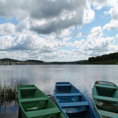 Obraz premium lake water sky landscape nature summer