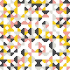 Abstract geometric background, random coloring. Seamless vector pattern. Colorful mosaic illustration. Perfect for wrapping paper, wallpaper, fabric design, web background or technology background.