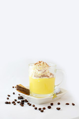 Italian cream hot drink - Bombardino.