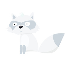Cartoon arctic fox.