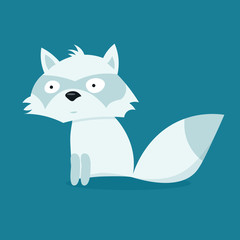 Cartoon arctic fox.