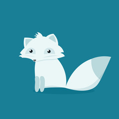 Cartoon arctic fox.