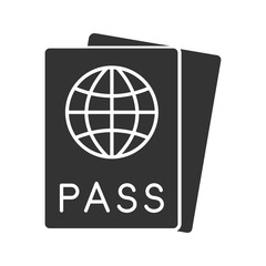 International passport glyph icon