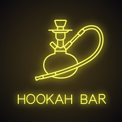 Hookah neon light  icon