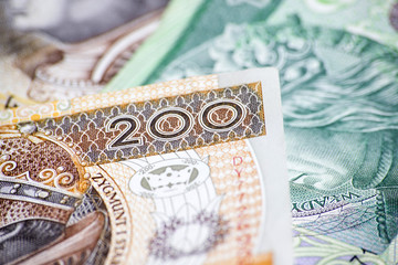 polish money close up