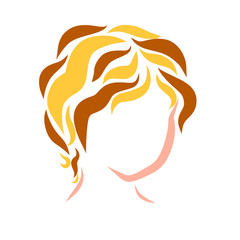 Head of a young girl with beautiful hair