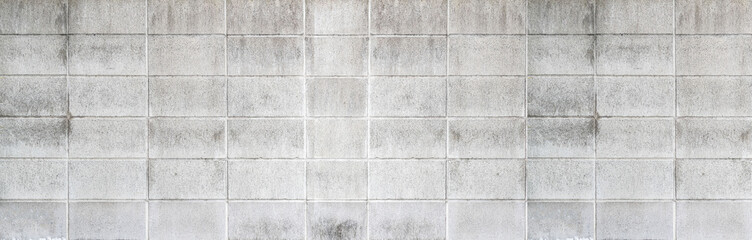 Fototapeta premium Panorama of Cement block wall pattern and background