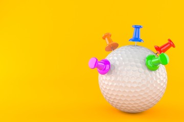 Golf ball with thumbtacks