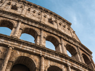 Obraz premium Architectural details of the Coliseum in Roma