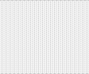 Abstract pattern of knitted texture, white yarn on gray background. Vector illustration. Use as wallpaper or visual contents in topics of fashion, fabric, textile, clothing, garment, apparel, etc.