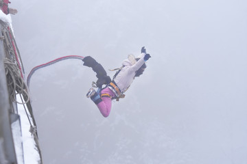 Bungee jumps as extreme and fun sport