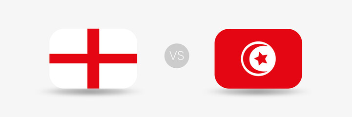 England VS Tunesien - Flaggen