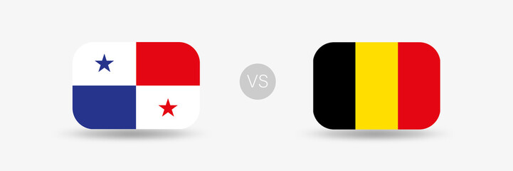 Panama VS Belgien - Flaggen