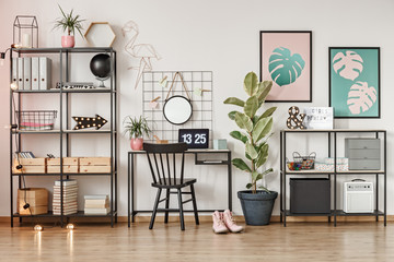 Girl's home office interior
