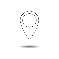 Location Icon. Vector flat icon on white