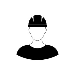 Construction worker. vector icon on white background