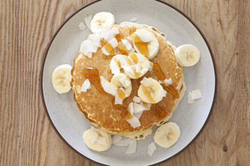 Banana Coconut Pancakes