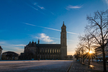 Fototapeta na wymiar Cathedral square in Magdeburg, Germany