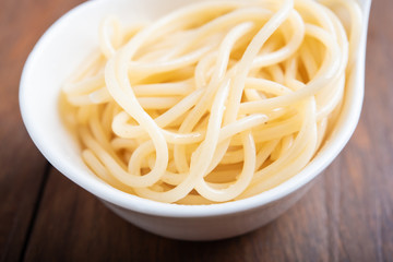 Pasta on wooden background