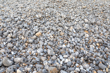 Detail of a flint pebble beach
