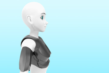 she is a robot smiling