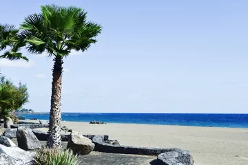 Rolgordijnen Playa de Matagorda beach in Lanzarote, Spain © nito