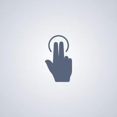 Gesture click with two fingers icon