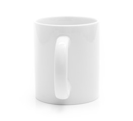 White cup isolated on a white background