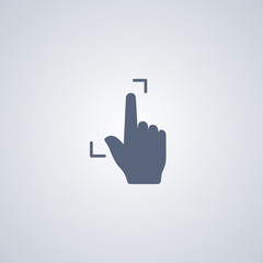 Gesture full screen, vector best flat icon