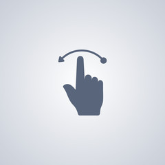 Gesture left vector icon