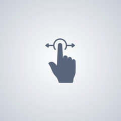 Gesture touch slide icon