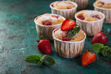 strawberry cupcakes with fresh berries