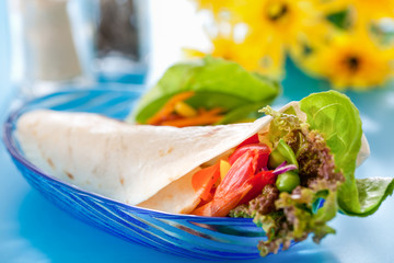 Sandwiches roll tortilla