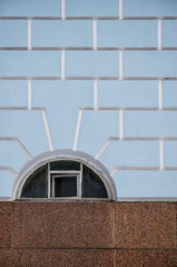Decaying facade of building